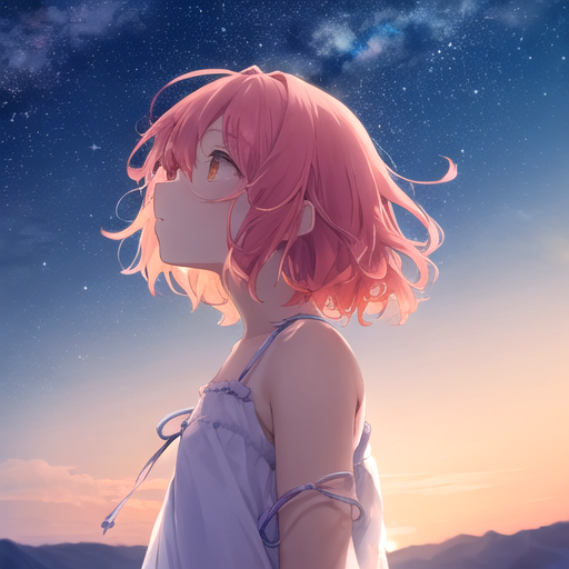 별을 바라보는 소녀