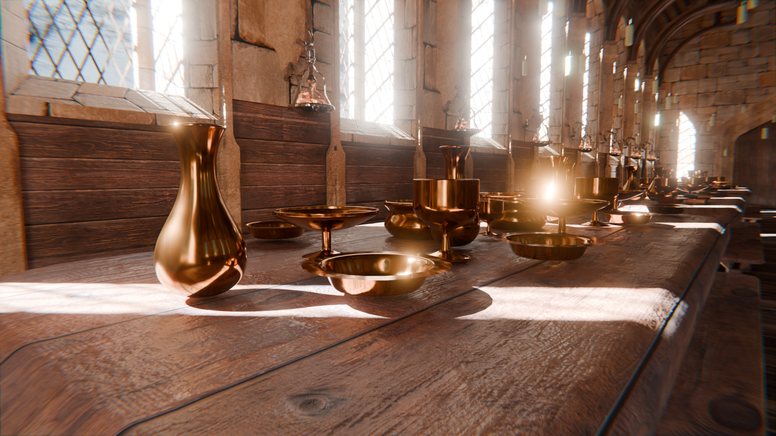 inside of a medieval church